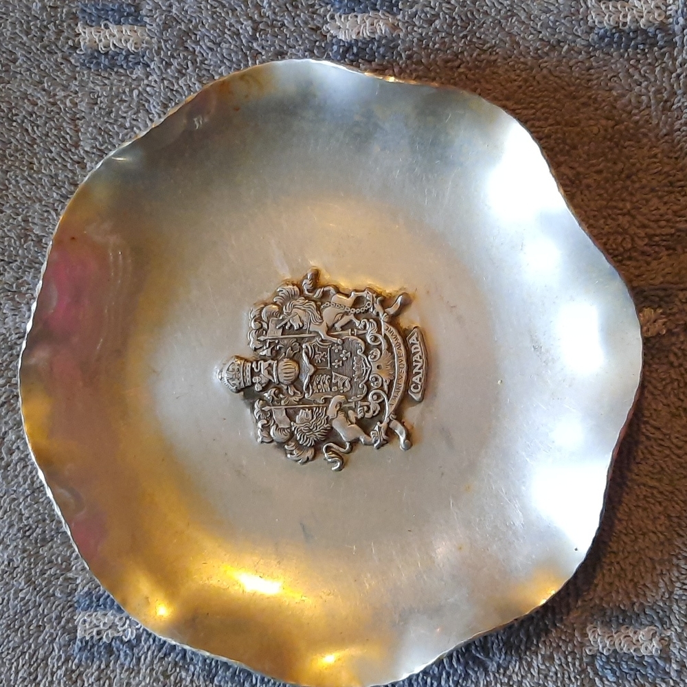 Pewter side dish, or wall hanger